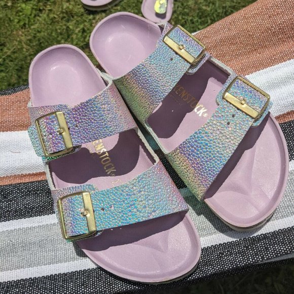 Birkenstock Arizona Pearl Iridescent Sandals - Picture 5 of 12